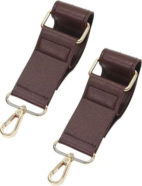 Binchi Kinderwagenhaken aus PU-Leder in Braun, verstellbarer Organizer für Wickeltaschen und Reiseaccessoires - Bild 1