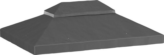 Outsunny Ersatzdach für Pavillon aus Polyester, wasserdicht und UPF 50+, Dunkelgrau, B/T: 300 x 400 cm - Bild 1