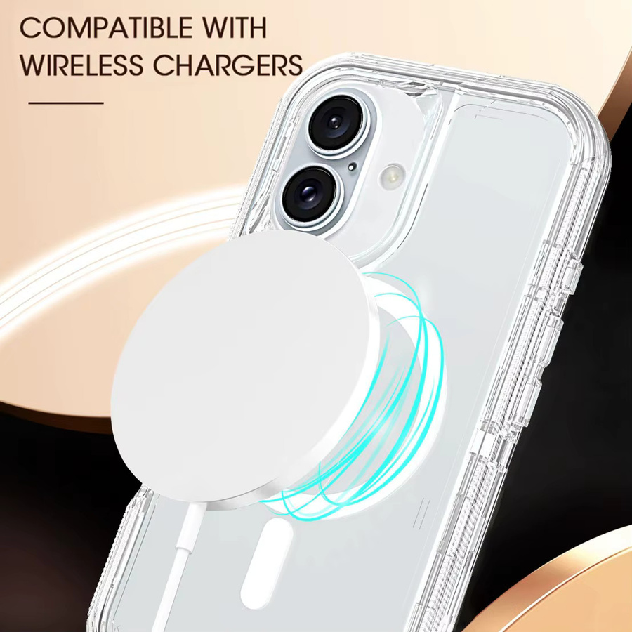 Transparente Ott Hard Box Handyhülle für Apple iPhone 16 Pro Max, 15, 14, 13, 12 mit MagSafe Wireless Charging Kompatibilität - Bild 2
