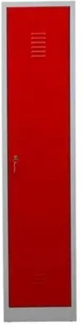 PROREGAL Garderobenspind Camel 1-Fach mit Pro-Aufteilung in Grau-Rot mit Zylinderschloss, H x B x T: 180 x 41 x 50 cm - Bild 1