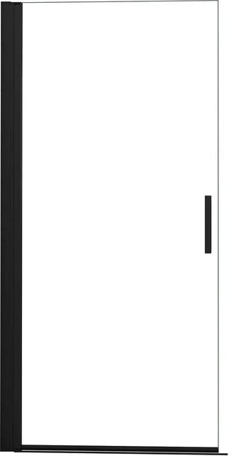 AICA Walk-in Drehtür Duschwand aus ESG-Glas mit Nano-Beschichtung, Schwarz, B: 100 cm, H: 200 cm - Bild 1