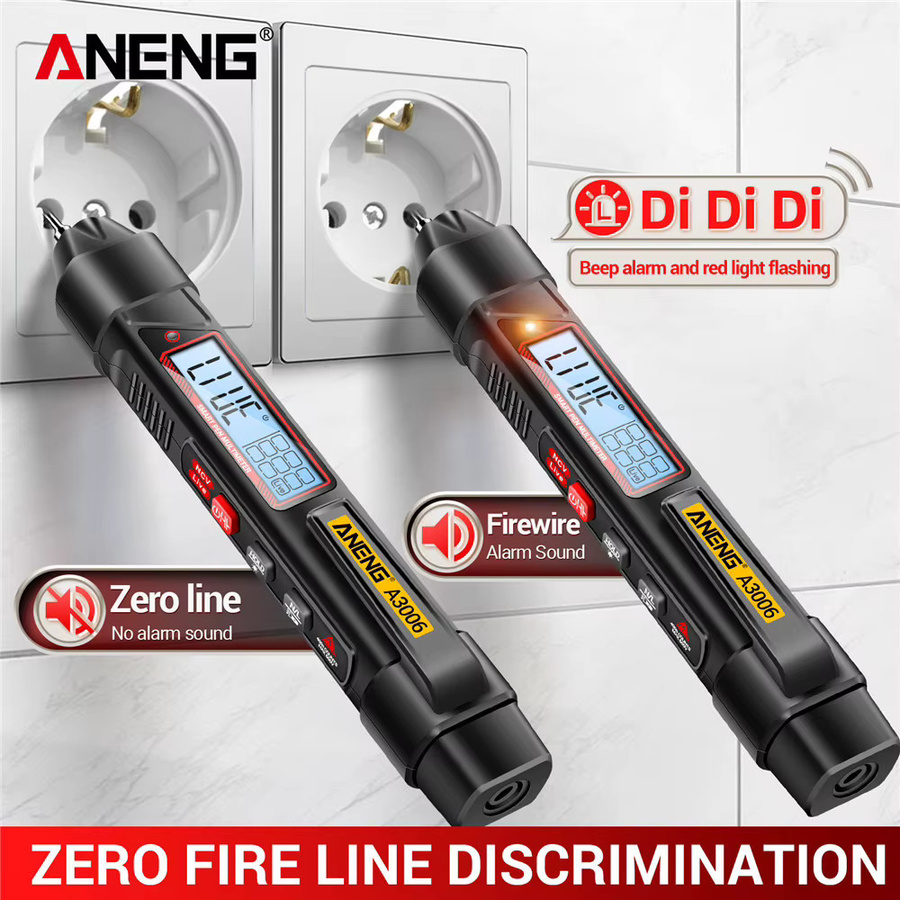 ANENG A3006 Mini-Digitalmultimeter Testpen in Schwarz für AC/DC Spannung, Ohm, Diode, Kapazität und Hz - Bild 2