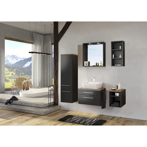 HELD MÖBEL Waschtisch Davos in Grau, Wandmontage, B/H/T: 60 x 54 x 47 cm - Bild 3