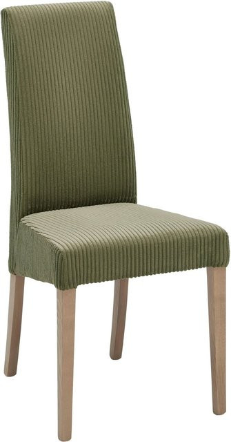 Mömax Stuhl Roko modern in Grün mit Buchenholz und Cord-Bezug, B/T/H: 49 x 41 x 101 cm - Bild 1