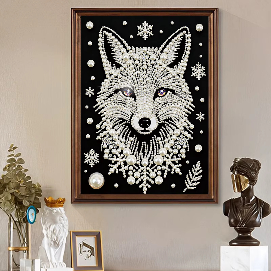 MOJOYCE DIY Perlenmalerei-Set für Erwachsene und Anfänger mit Winter-Motiv, B/H: 30 x 40 cm, ohne Rahmen - Bild 2