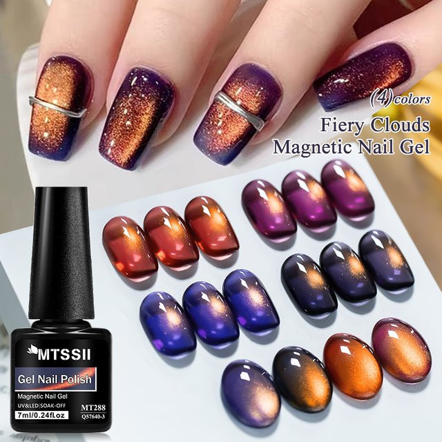 MTSSII Katzenauge-Nagelgel Bernstein, 7 ml, Glänzend, Damen - Bild 1