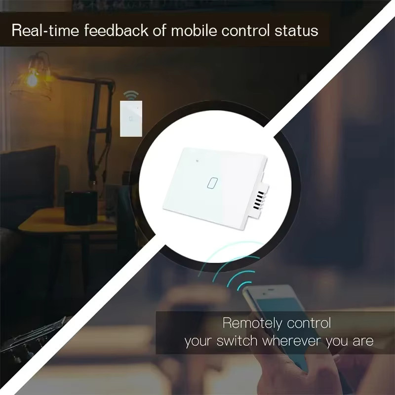 YIDI Smart Lichtschalter mit Zigbee und WiFi, Tuya kompatibler Touch-Wandschalter für Alexa und Google Assistant, 1- bis 4-Gang, 2- oder 3-Wege-Steuerung, erhältlich in Gold/Messing oder Weiß - Bild 4