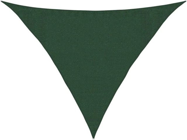 vidaXL Sonnensegel aus HDPE, dreieckig, Dunkelgrün, B/T/H: 3,5 x 3,5 x 4,9 m - Bild 1
