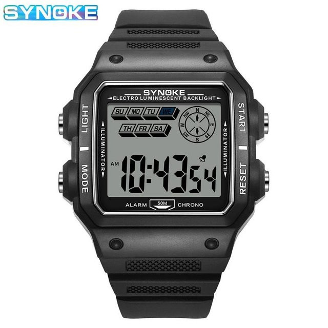 Dream Wristwatches Digitaluhr, Kunststoff, Grau, 48 mm, Herren - Bild 1
