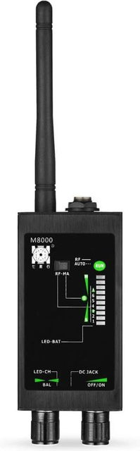 LS VISION M8000 Anti-Spion Detektor mit LED-Antenne und Magnet, Schwarz, GPS und GSM RF Signal Tracker - Bild 1