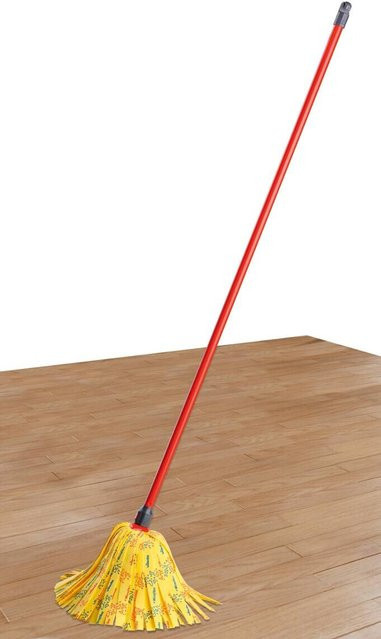 Vileda SuperMocio Soft Wischmopp mit Stiel in Rot und Blau, Höhe: 164 cm - Bild 1