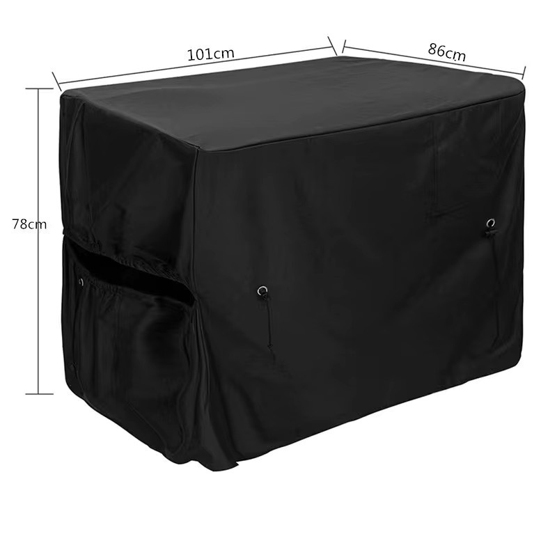 VECOO Pool-Wärmepumpenabdeckung aus Oxford-Stoff in Schwarz, UV- und staubabweisend für oberirdische Pools, B/H/T: 101 x 78 x 78 cm - Bild 6