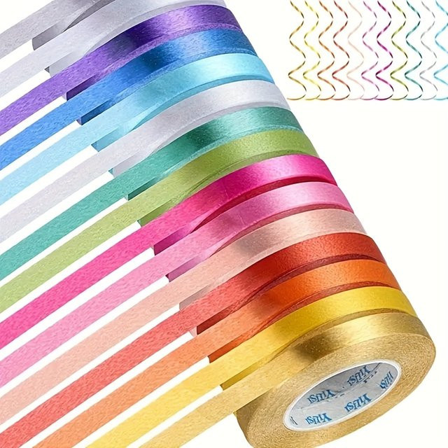 48-teiliges Textilband-Set in Multicolour für Bastelarbeiten und Geschenkverpackungen - Bild 1