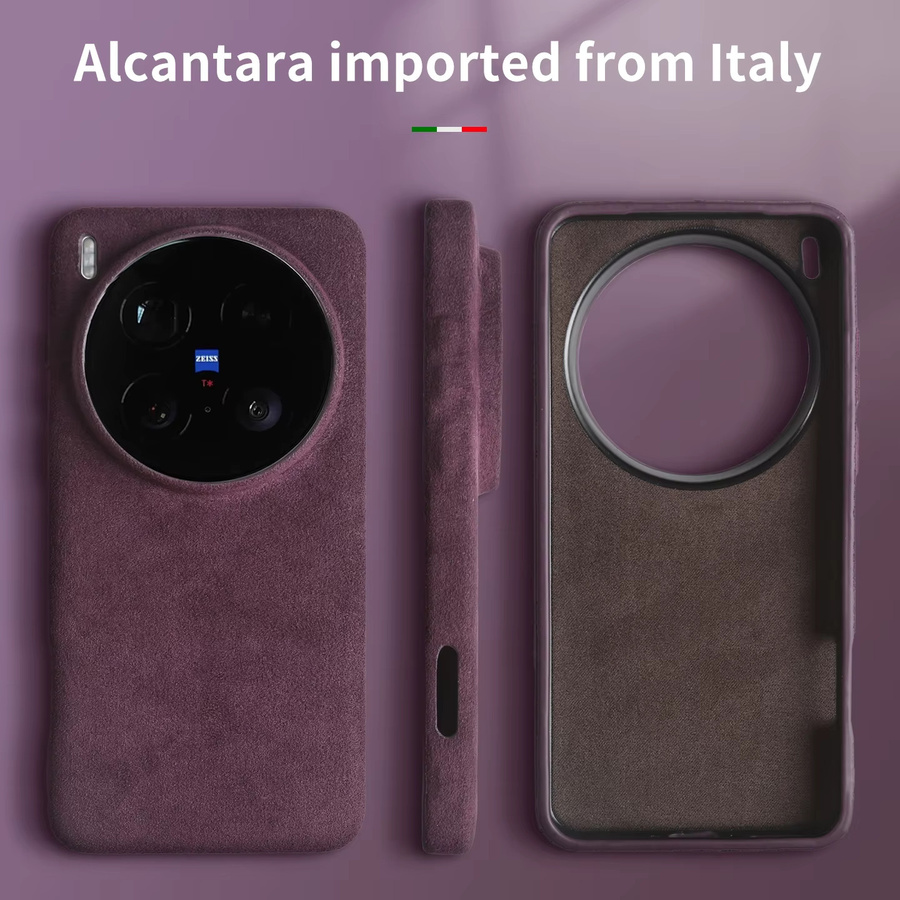 Premium Alcantara Rückseiten-Schutzhülle für Vivo X200 Pro Mini X300 Pro X100 Ultra V50 Lite X80 X90 Pro Plus in Blau - Bild 2