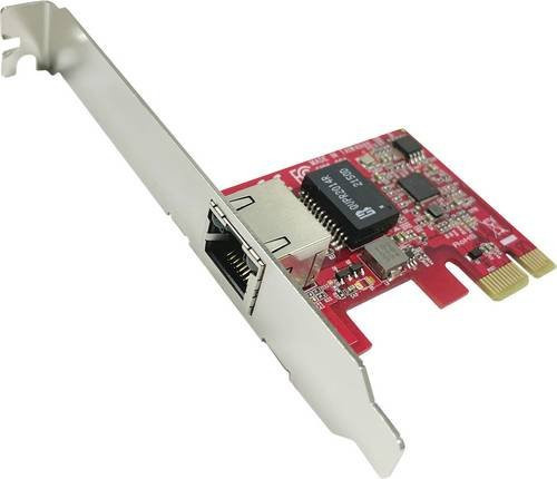 Roline Netzwerkadapter 2.5 GBit/s PCIe Ethernet LAN in Rot - Bild 1