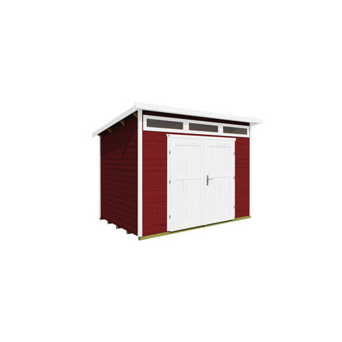 WEKA Gartenhaus 264 aus Holz mit Pultdach in Rot, B/H/T: 330 x 239 x 249 cm - Bild 3