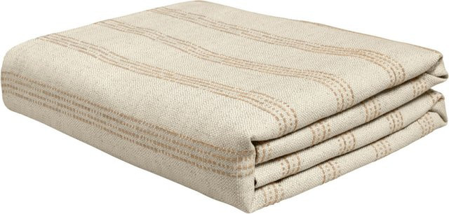 ERWIN M. Plaid Torano gestreift in Creme/Beige, Breite: 105 cm, Länge: 165 cm - Bild 1