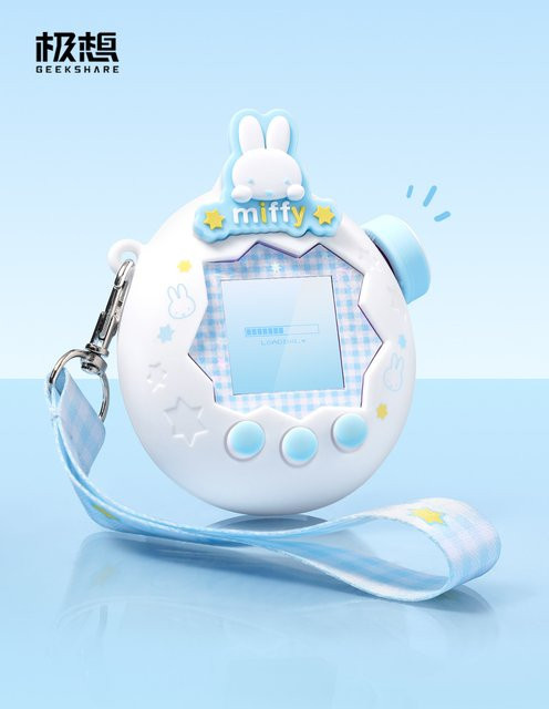 Miffy X Geekshare Tamagotchi Paradise Silikon-Schutzhülle, mit Cartoon-Aufkleber und Hängeriemen - Bild 1