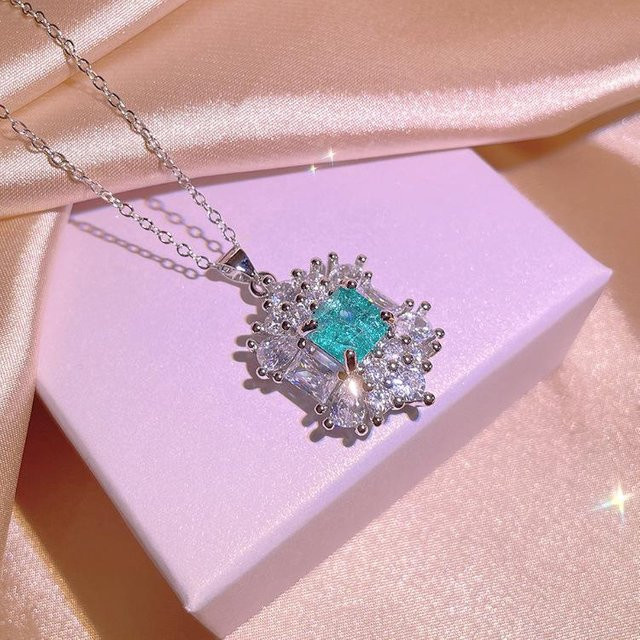 YIRAN Schmuckset, Ohrstecker und Ring, Kupfer, Silber, Zirkonia, Damen - Bild 1