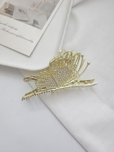 Haarklammer Silber, Diamant, Schmetterling, Damen - Bild 1