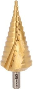KS Tools HSS-TiN Stufenbohrer aus Stahl in Gold, Ø 4-39 mm, 13 Stufen - Bild 1