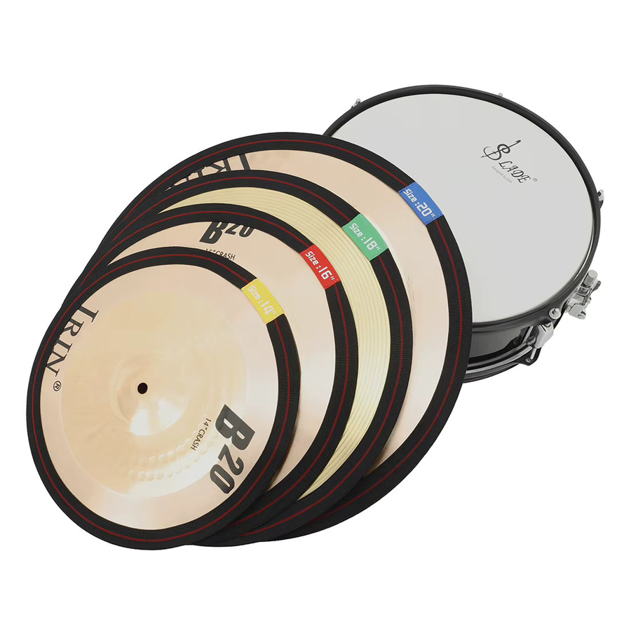 IRIN Drum Cymbal Mute Silence Pad mit elastischem Gurt zur Dämpfung für Schlagzeug-Übung, Multicolor - Bild 2