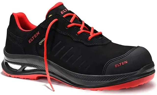 Elten Sicherheitshalbschuh Stewart Xxg Pro GTX Nubukleder Schwarz-Rot S3 ESD Größe 39 - Bild 1