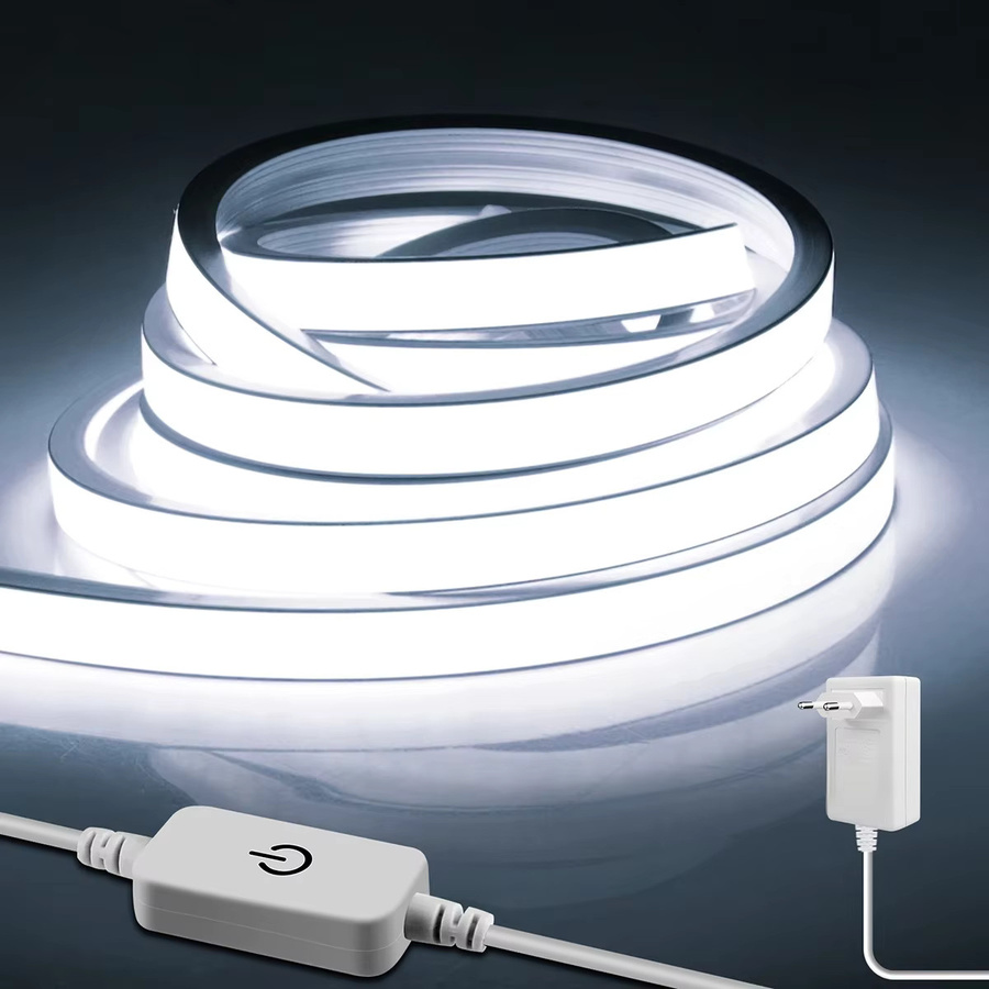 Gyarfas LED Neonlicht COB Streifen 24V mit Touch Sensor Schalter dimmbar wasserdicht in Weiss - Bild 4