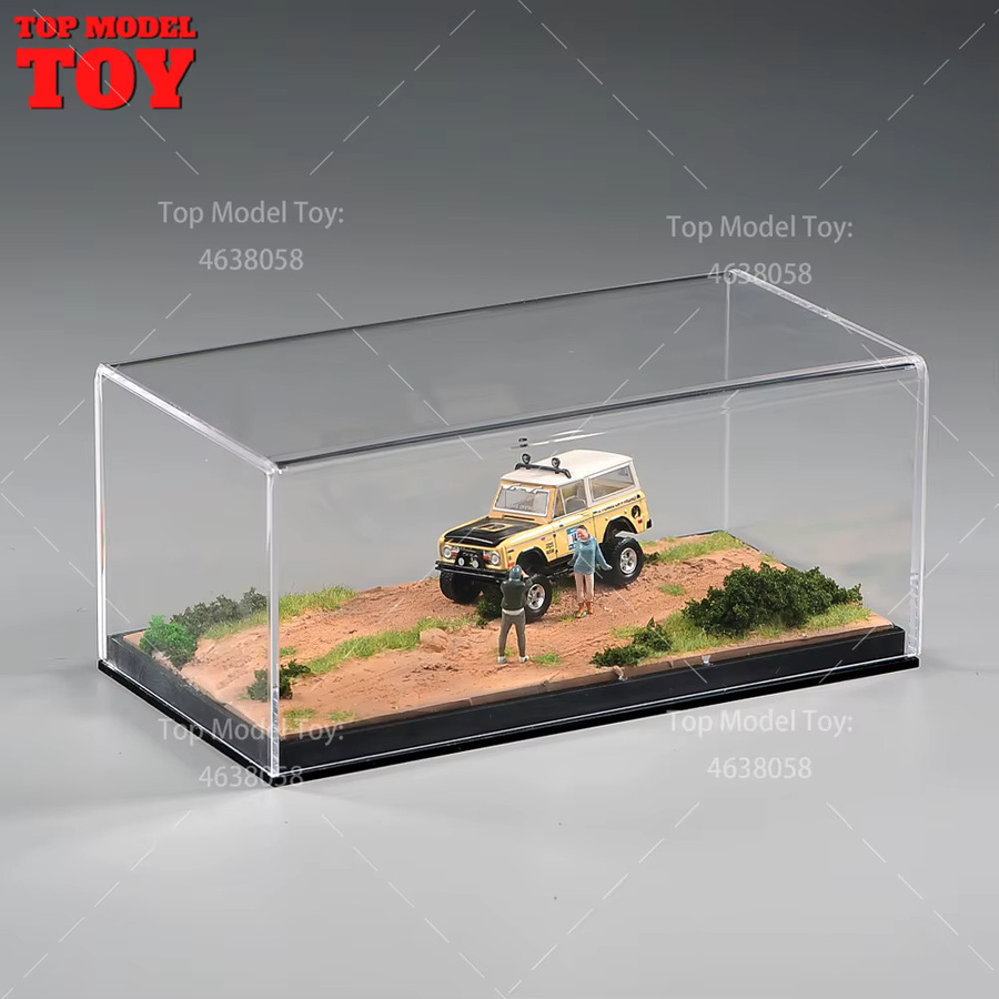 MAK Renn Wildnis Grünland Szene Plattform mit Glass, Diorama Modell, 20x10cm - Bild 2