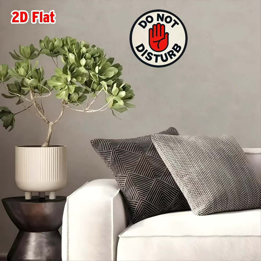 CIFBUY Vintage Do Not Disturb Aluminium-Metallschild rund mit rotem Finger-Symbol als Wanddekoration Durchmesser: 20,32 cm - Bild 5