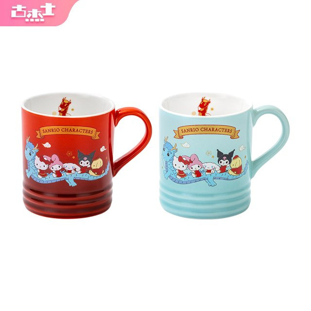 Sanrio Keramiktasse My Melody und Kuromi in Rot für Kaffee, Milch oder Saft - Bild 1