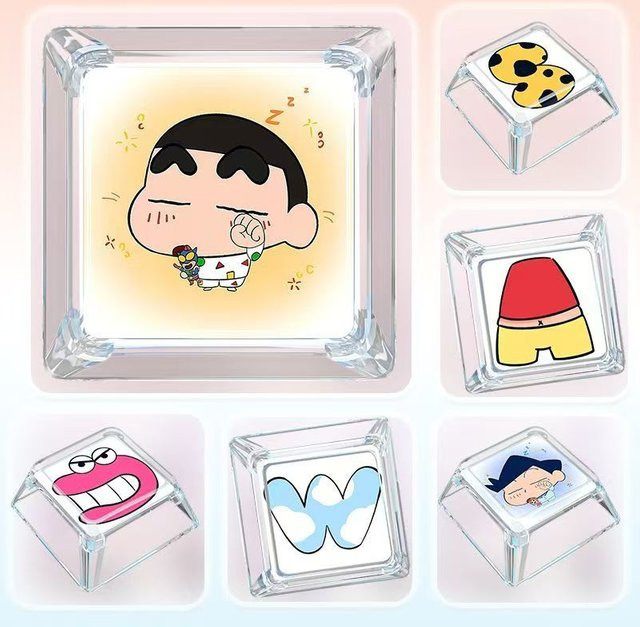 Bandai Crayon Shin-chan Mechanische Tastatur-Keycaps für Kreuzachsen-Tastaturen, Mehrfarbig - Bild 1