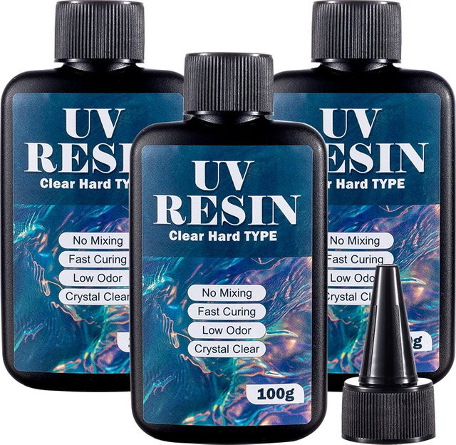 QIAO UV-Harz Harter Typ Kristallklar UV-Epoxidharz für Handwerk und Schmuckherstellung, transparent - Bild 1