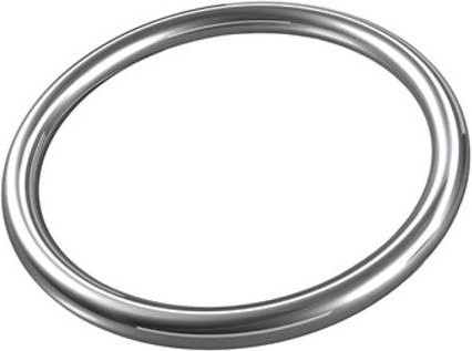 Dörner + Helmer Geschweißte Ringe aus Edelstahl A2 in Silber, Innendurchmesser: 25 mm, 10 Stück - Bild 1