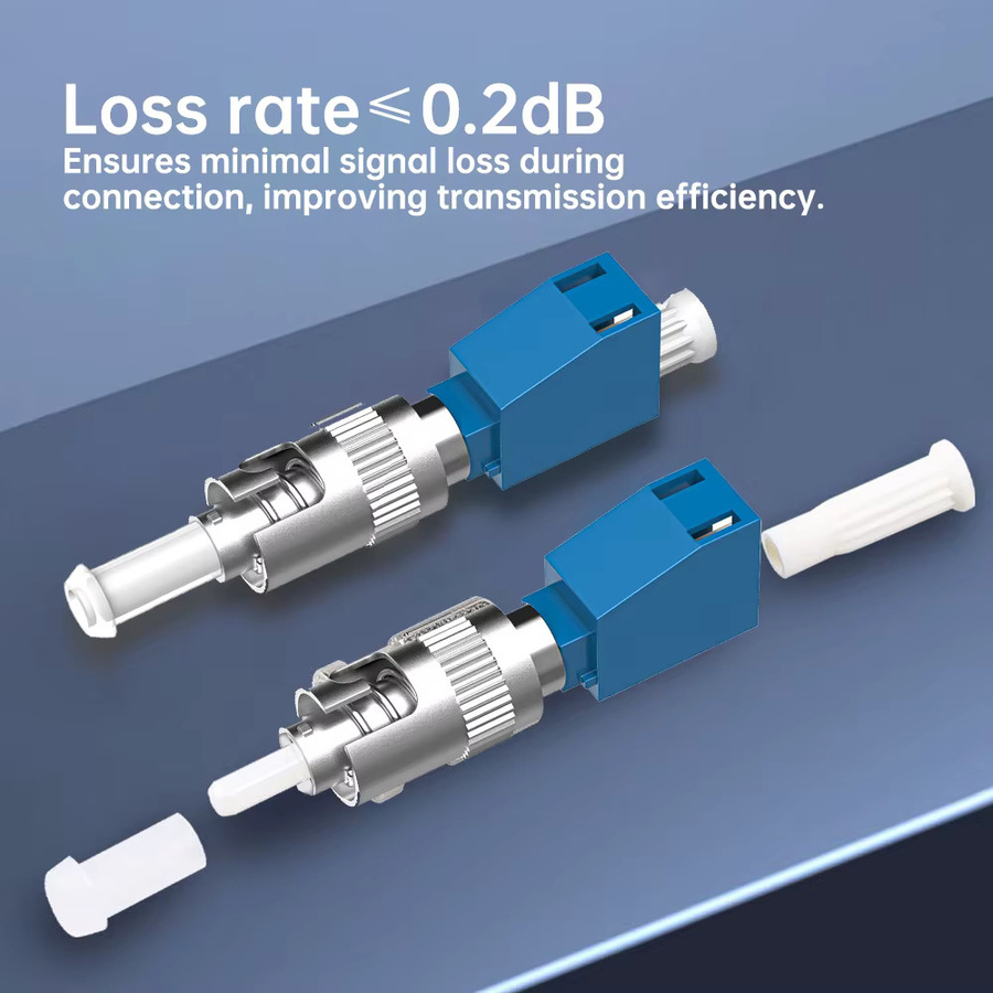 ZoeRax ST Stecker auf LC Buchse UPC Simplex Optische Faser Adapter für FTTH, Rot und Blau - Bild 2