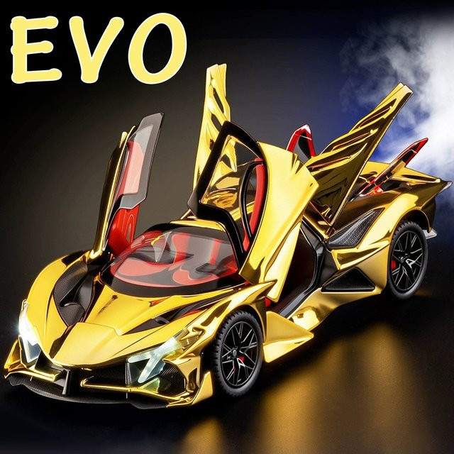 MAKEDA Apollo EVO Senna Sportwagen Modell, 1:24, mit Licht und Sound, Metall - Bild 1