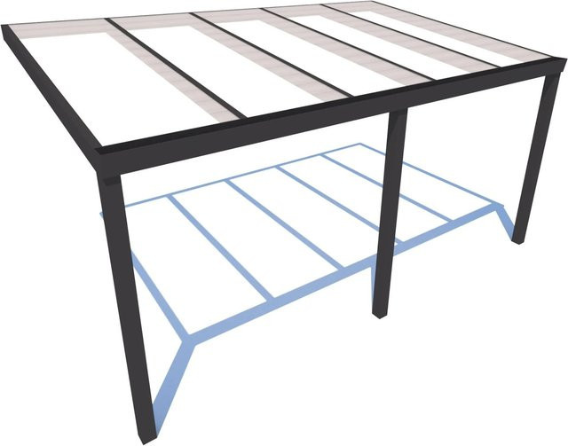 Schweng Terrassenüberdachung S350 in Anthrazit mit Polycarbonat, B/T: 506 x 305 cm - Bild 1