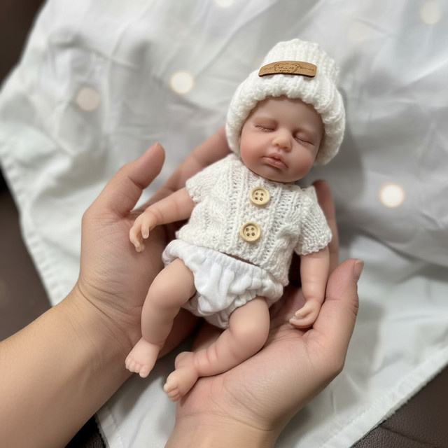 NPK Loulou Vollsilikon-Babypuppe, 8 Zoll, Silikon, 320 Gramm - Bild 1