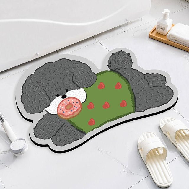 Rutschfeste Diatomeenerde Bodenmatte für Badezimmer und Eingangsbereich, Mehrfarbig, B/B: 40 x 60 cm - Bild 1