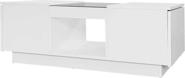 okwish Couchtisch mit LED App-Steuerung und 2 Schubladen in Weiß, B/T/H: 100 x 50 x 35,5 cm - Bild 1
