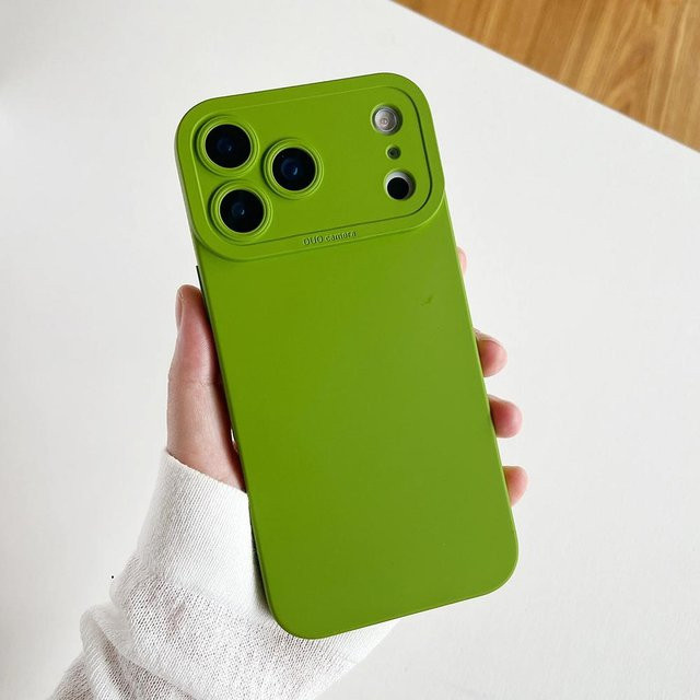 Apple Flüssigsilikon-Handyhülle für iPhone 17 Pro Max und iPhone 16 14 13 Serie, stoßfest und weich, Farbe: Grün - Bild 1