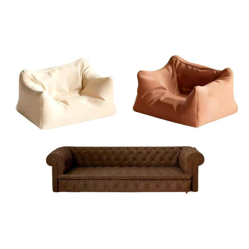 ouhoe Miniatur-Sofa-Modell, Puppenhausmöbel, beige, Zubehör - Bild 3