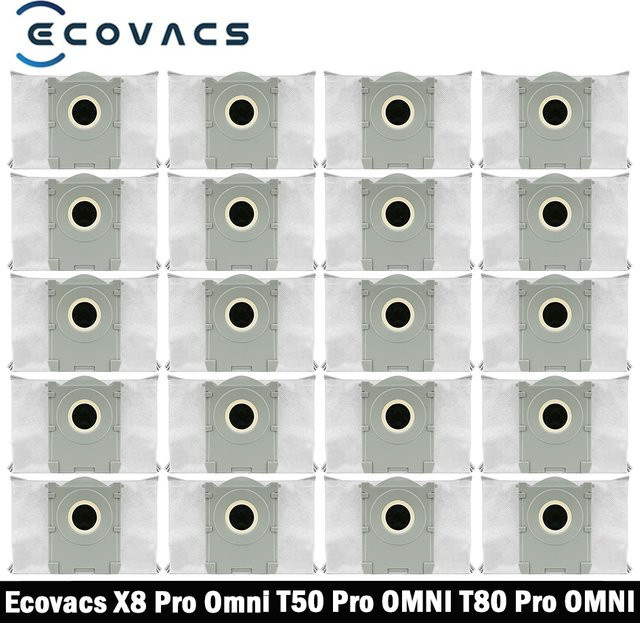 Ecovacs Staubbeutel Zubehör in Weiß für T50 PRO OMNI, T50 OMNI, X8 PRO OMNI, X9 PRO OMNI, X11 PRO OMNI und T80 PRO OMNI Roboterstaubsauger - Bild 1