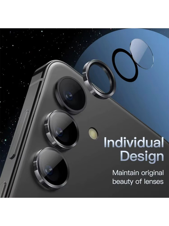 Kameraschutz Ring für Samsung Galaxy A55 A35 A15 5G 2024 als Glas Objektiv Abdeckung in Schwarz und Silber - Bild 5