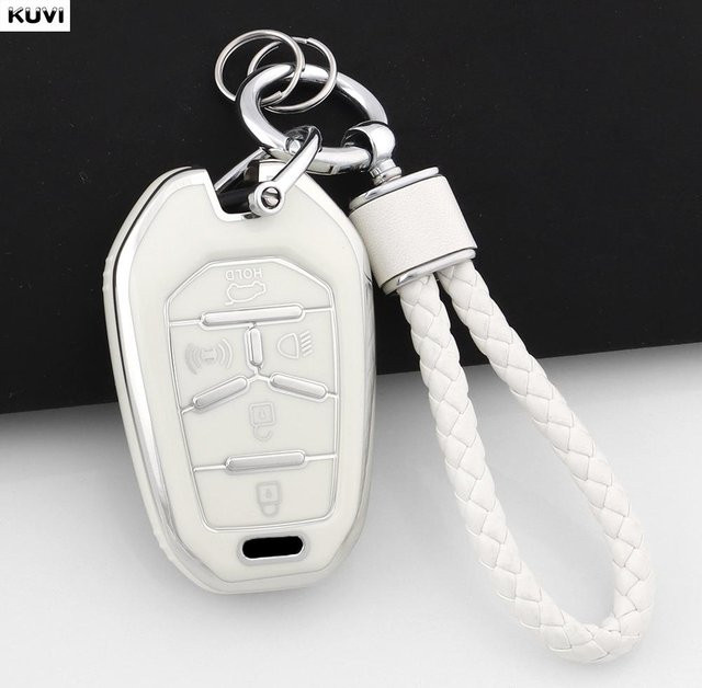 Schutzhülle aus TPU für SsangYong G4 Rexton Smart Key in Weiß - Bild 1