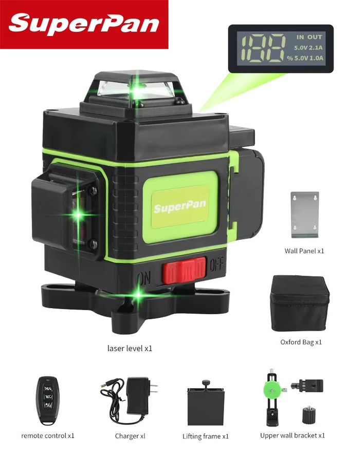SURPERPAN 16-Linien-Grünlaser mit automatischer Nivellierung für Innen- und Außenbereiche - Bild 7