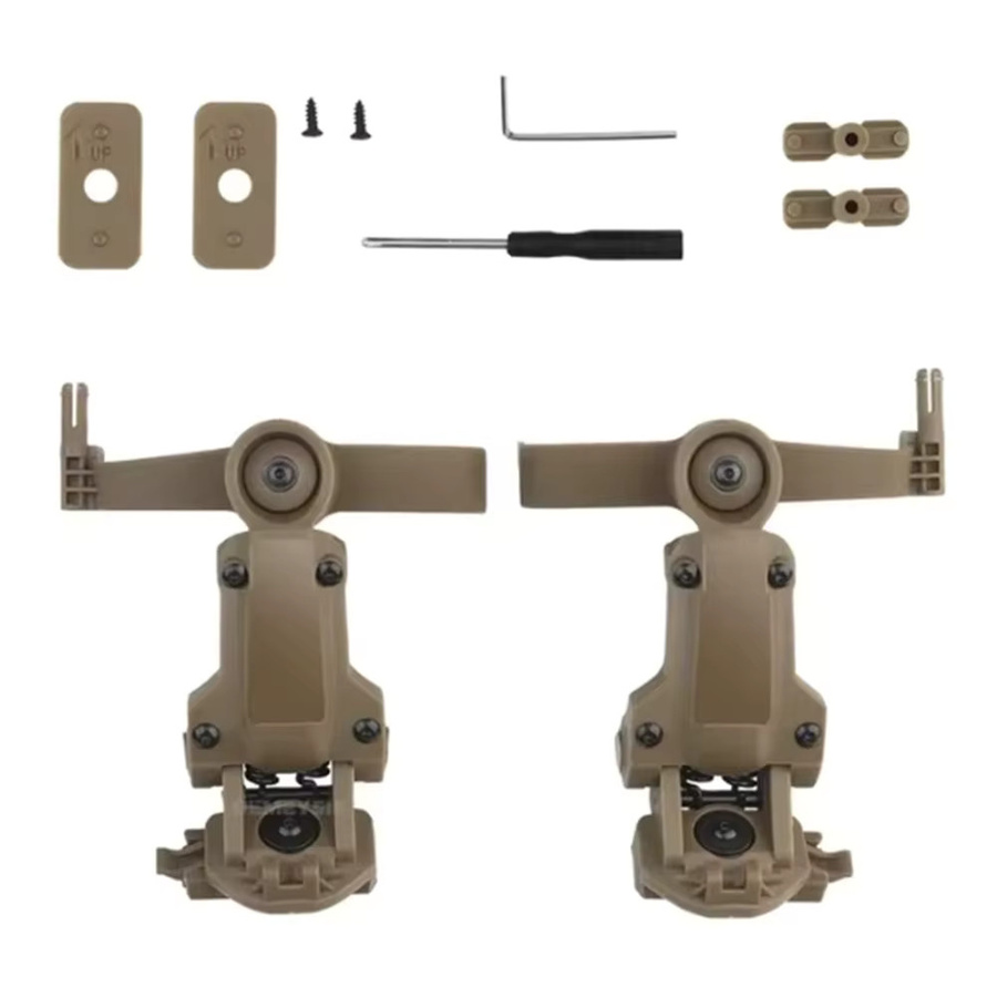 BOOIU Tactical Rail Headset Mount OPS CORE ARC/Wendy MLOK Rail Adapter für Helm Zubehör in Grün - Bild 2