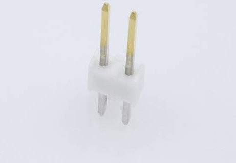 Molex Stiftleiste Standard in Weiß mit Goldkontakten, Rastermaß: 2.54 mm, 2 Polstellen - Bild 1