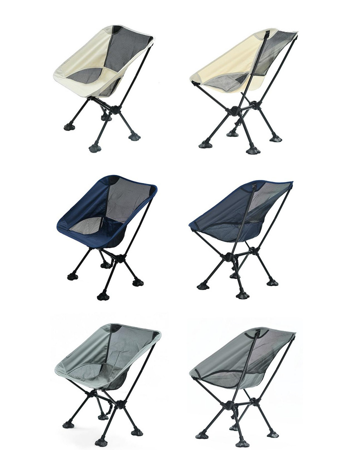 the BAY Faltbarer Mondstuhl aus Oxford-Gewebe in Schwarz für Outdoor, Camping und Angeln - Bild 1