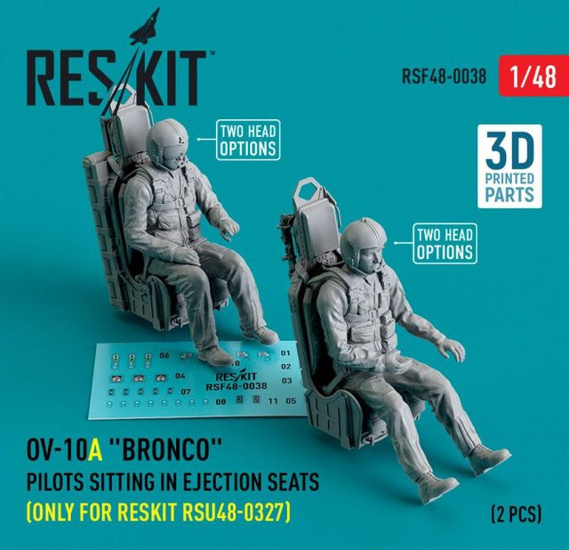 ResKit OV-10A Bronco pilots sitting in ejection seats, 2-teiliges Set, 3D Printed - Bild 1